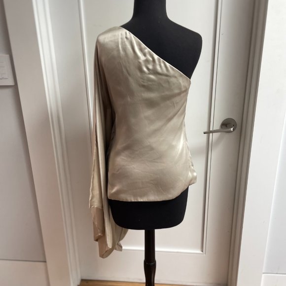 Robert Rodriguez one shoulder silk blouse size 8 - Picture 4 of 12